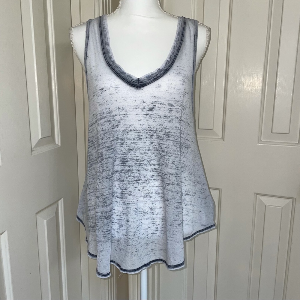 WE THE FREE Pale Blue Tissue Tank Top Floaty Sheer Sleeveless Sz Medium FESTIVAL - Picture 4 of 13